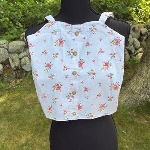 Abercrombie Kids Floral Faux Button-Down Girl's Top size 11/12